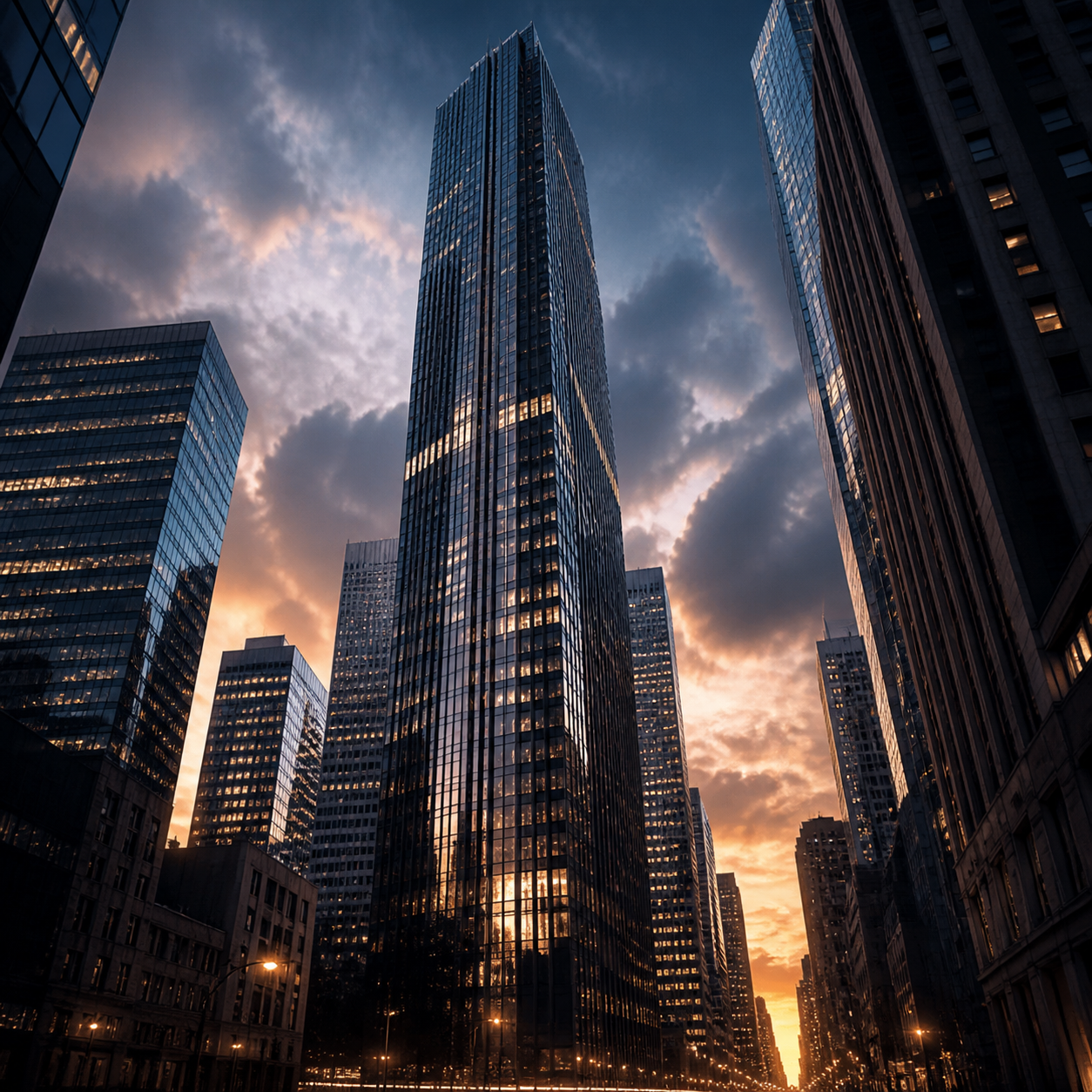 New York skyscraper visual for Above The Rules